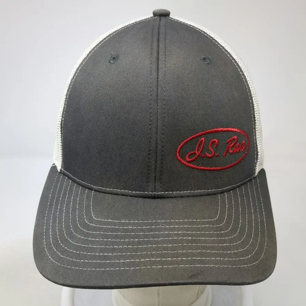 Richardson Trucker Hat Gray One Size Mesh Back Snapback JS Rae Embroidered Logo